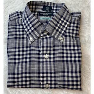 Peter Millar Summer Chambray Button Long Sleeve Men’s Shirt Size Med